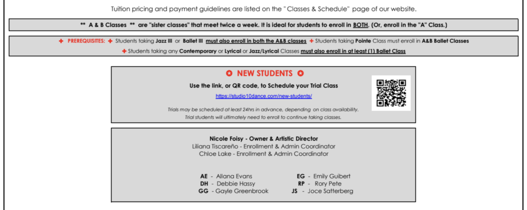 faculty lineup snapshot